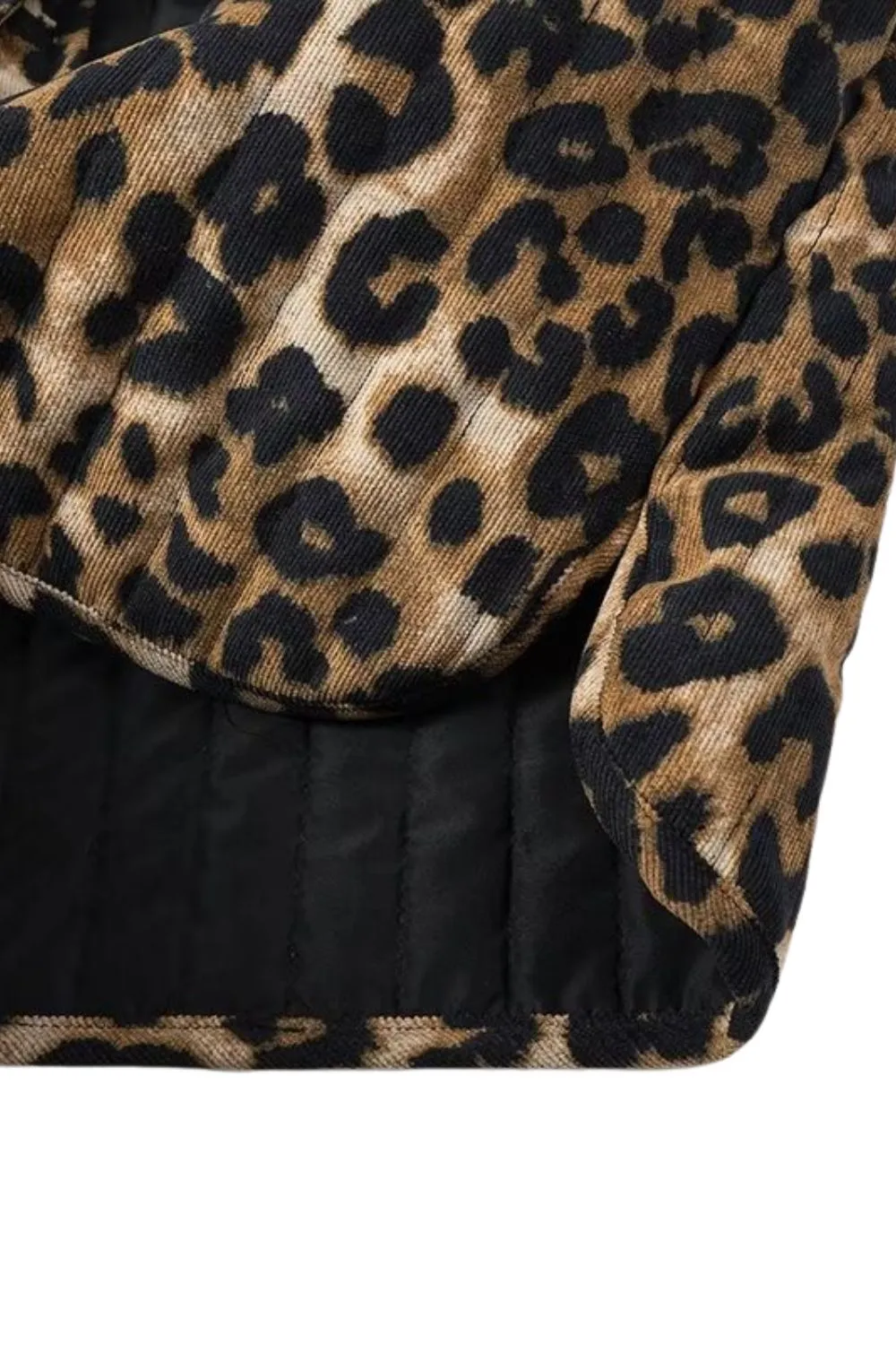 ' Nicholas' Leopard Print Corduroy Bow-Detail Cotton Vest