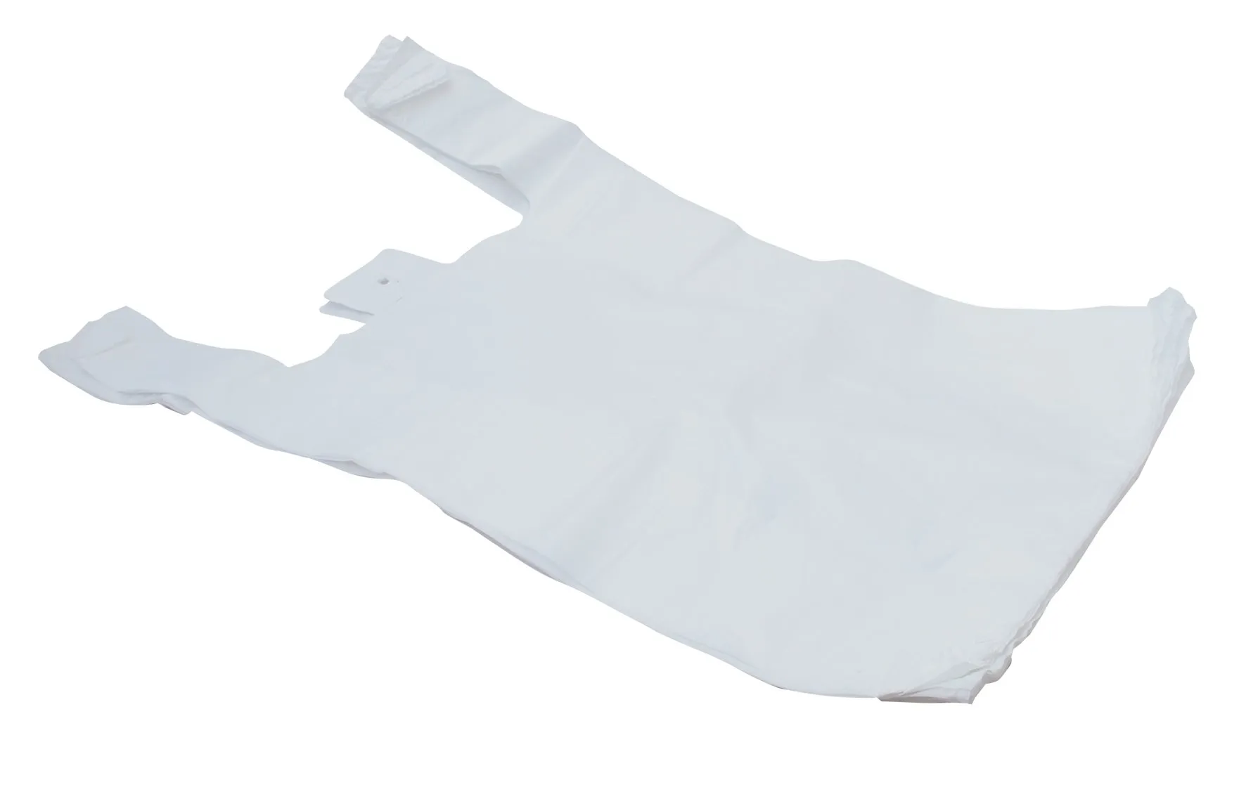 10 x 15 x 8 9mu White Vest Plastic Carrier Bags (Daisy)