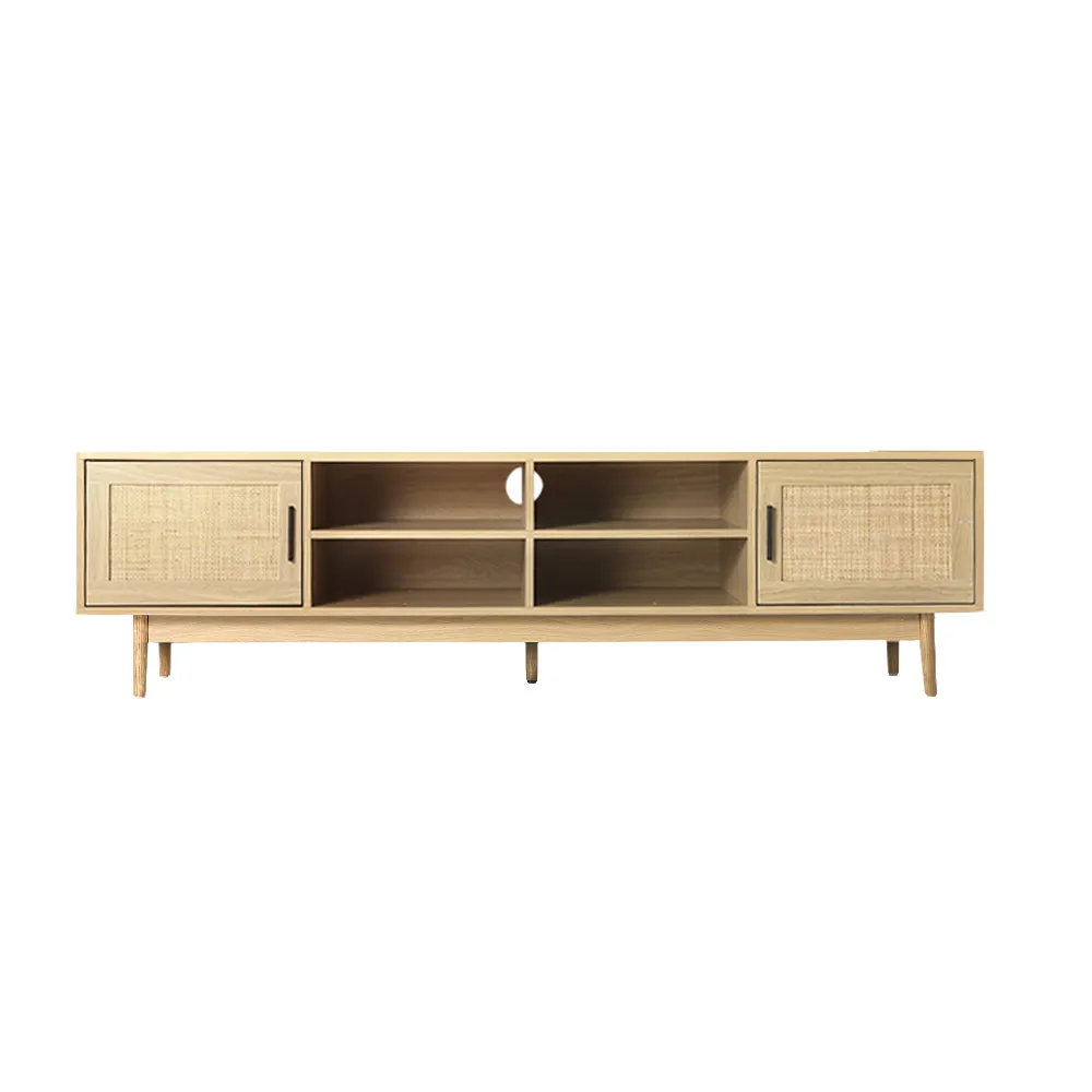 180cm Rattan TV Cabinet w/Shelves & Storage - Artiss