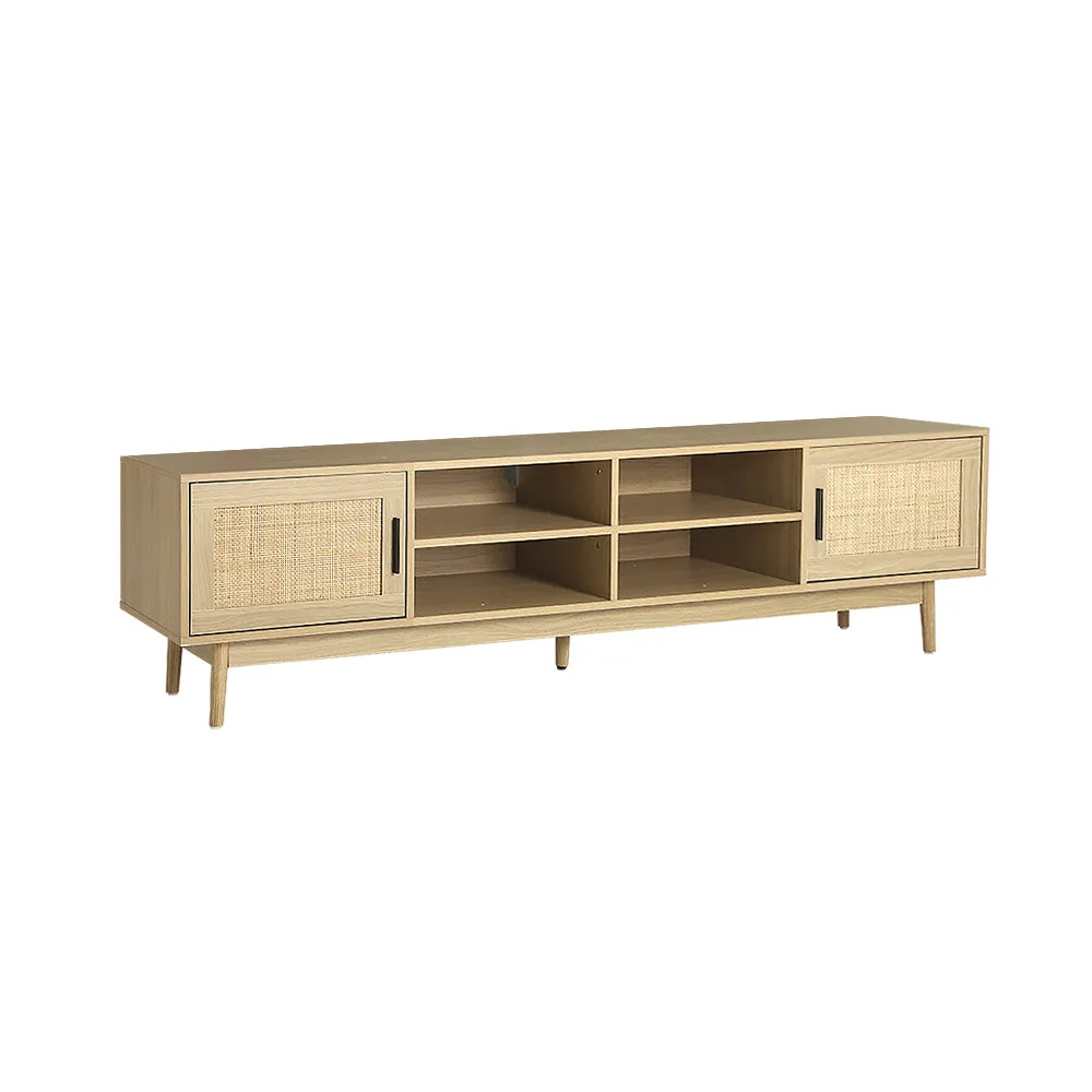 180cm Rattan TV Cabinet w/Shelves & Storage - Artiss