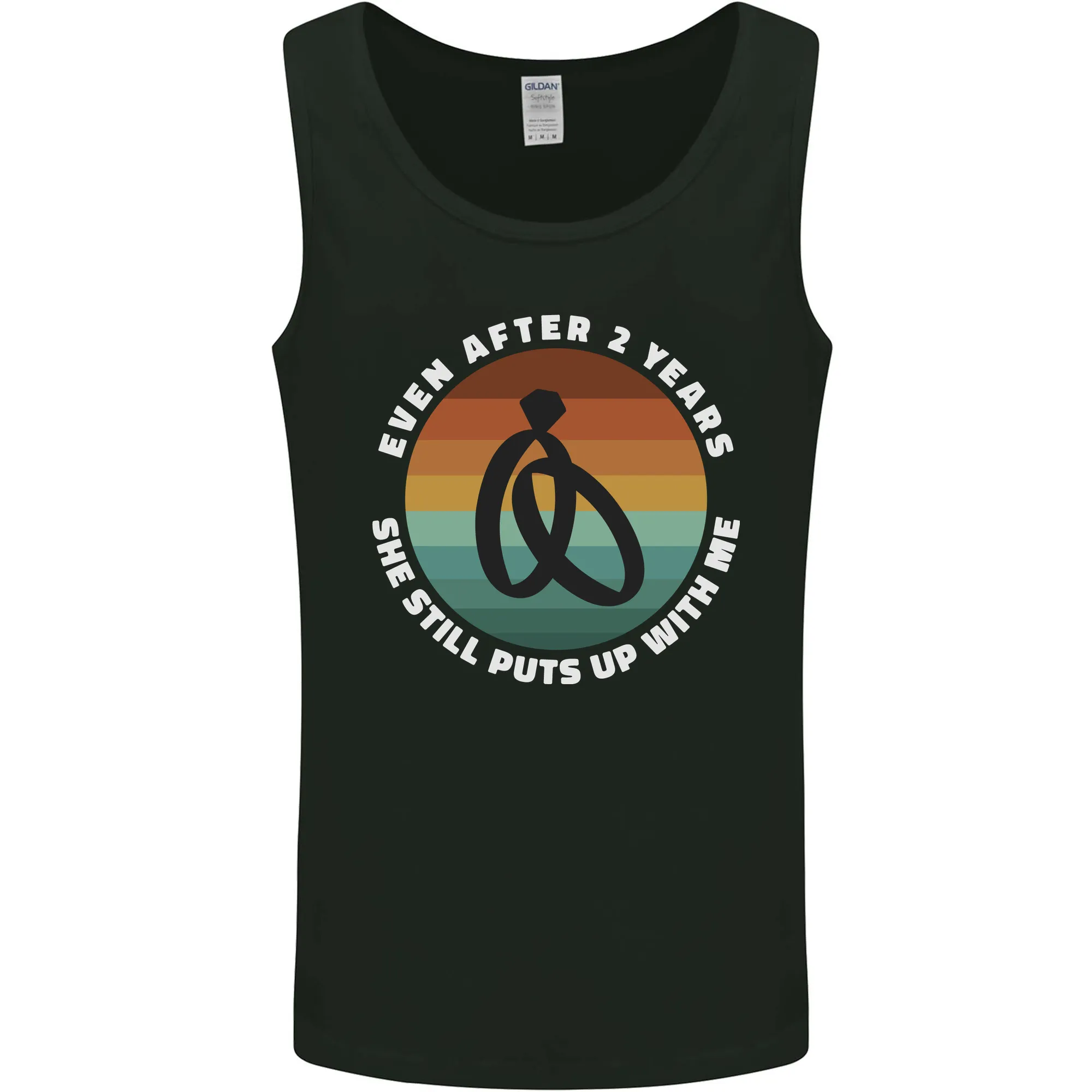 2 Year Wedding Anniversary 2nd Marriage Mens Vest Tank Top