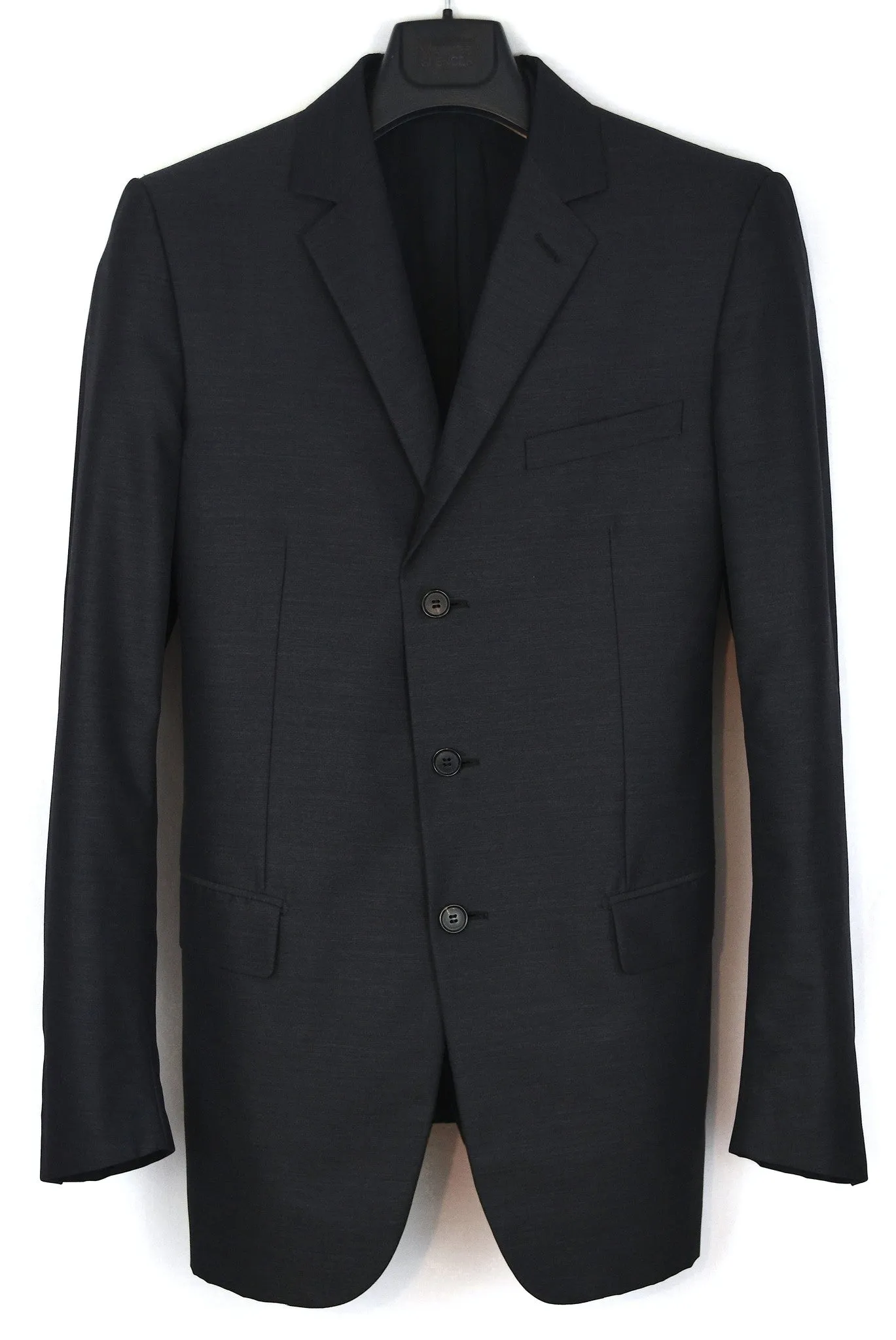 2002 Coated Silk/Wool Hand-Tailored Blazer Jacket