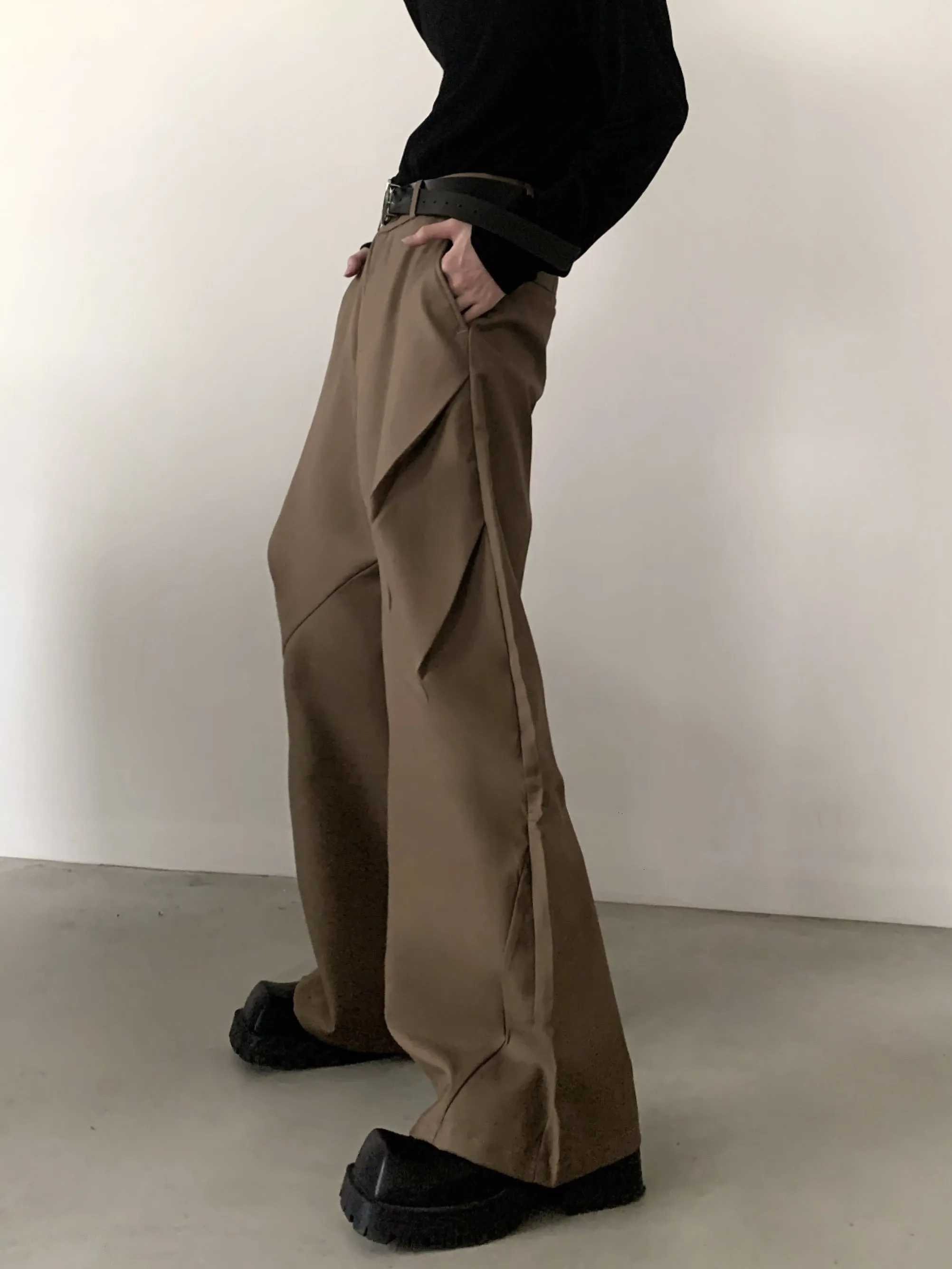 【23s November.】Deconstructed Split Pleated Baggy Trousers