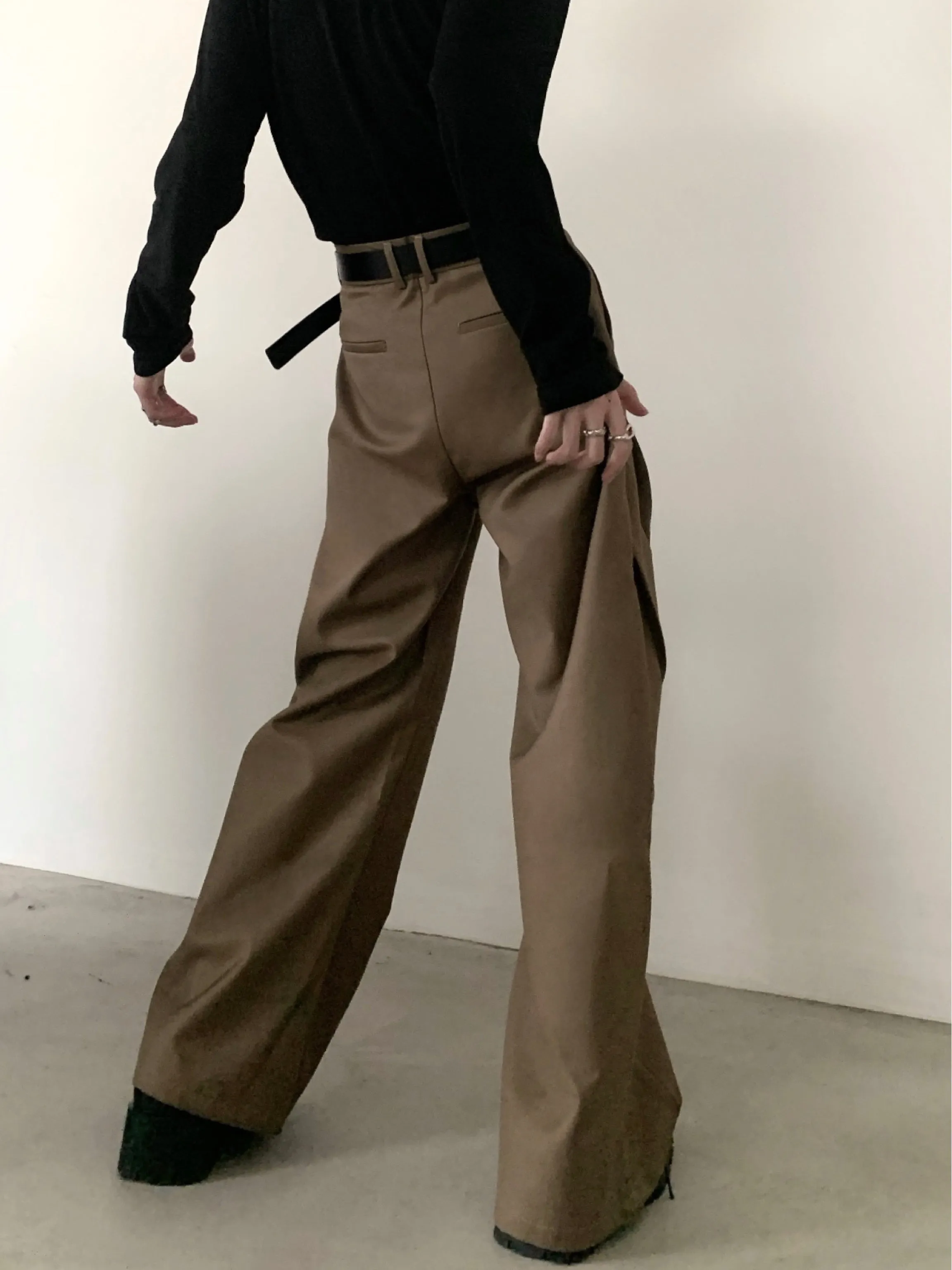 【23s November.】Deconstructed Split Pleated Baggy Trousers