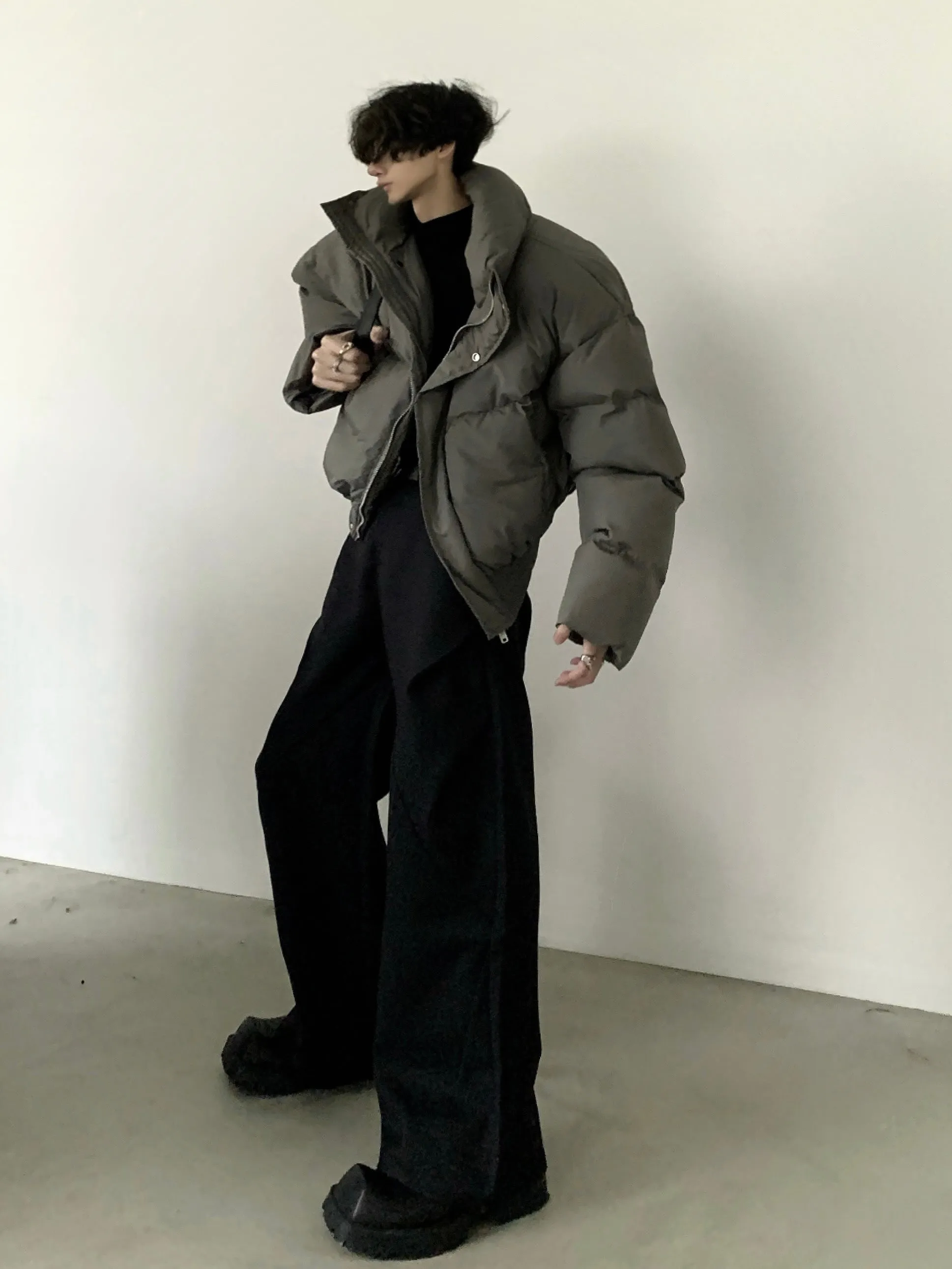 【23s November.】Deconstructed Split Pleated Baggy Trousers