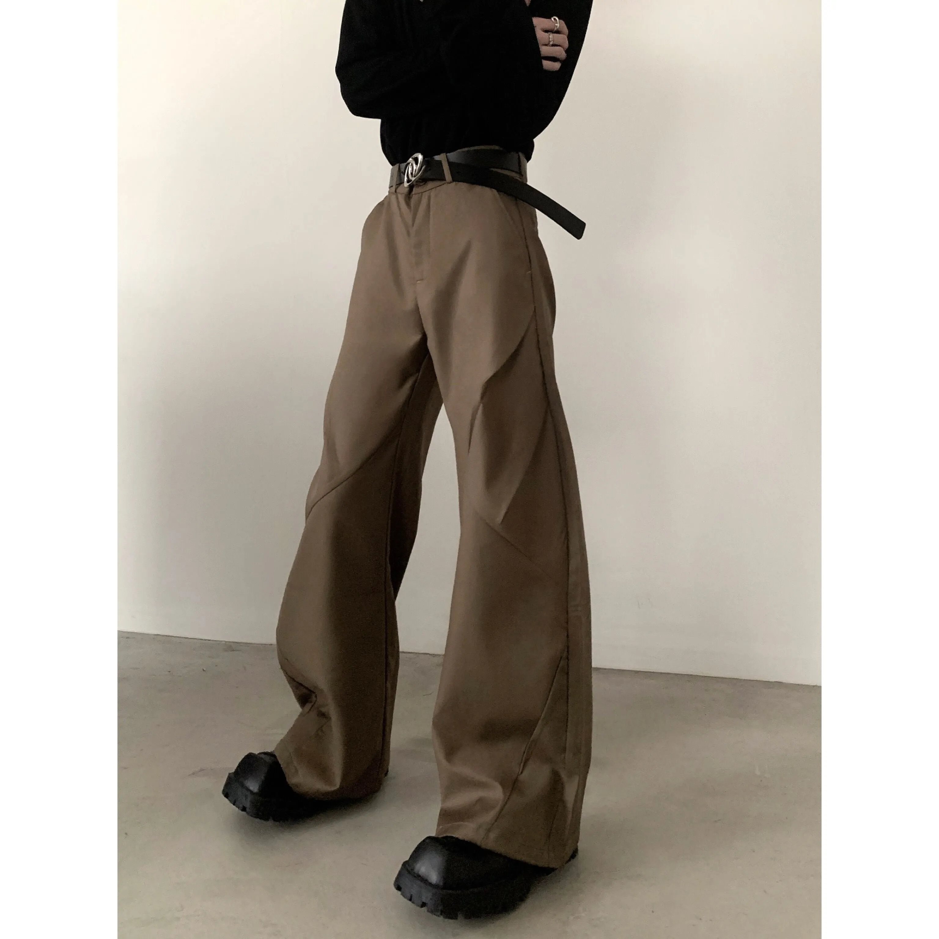 【23s November.】Deconstructed Split Pleated Baggy Trousers