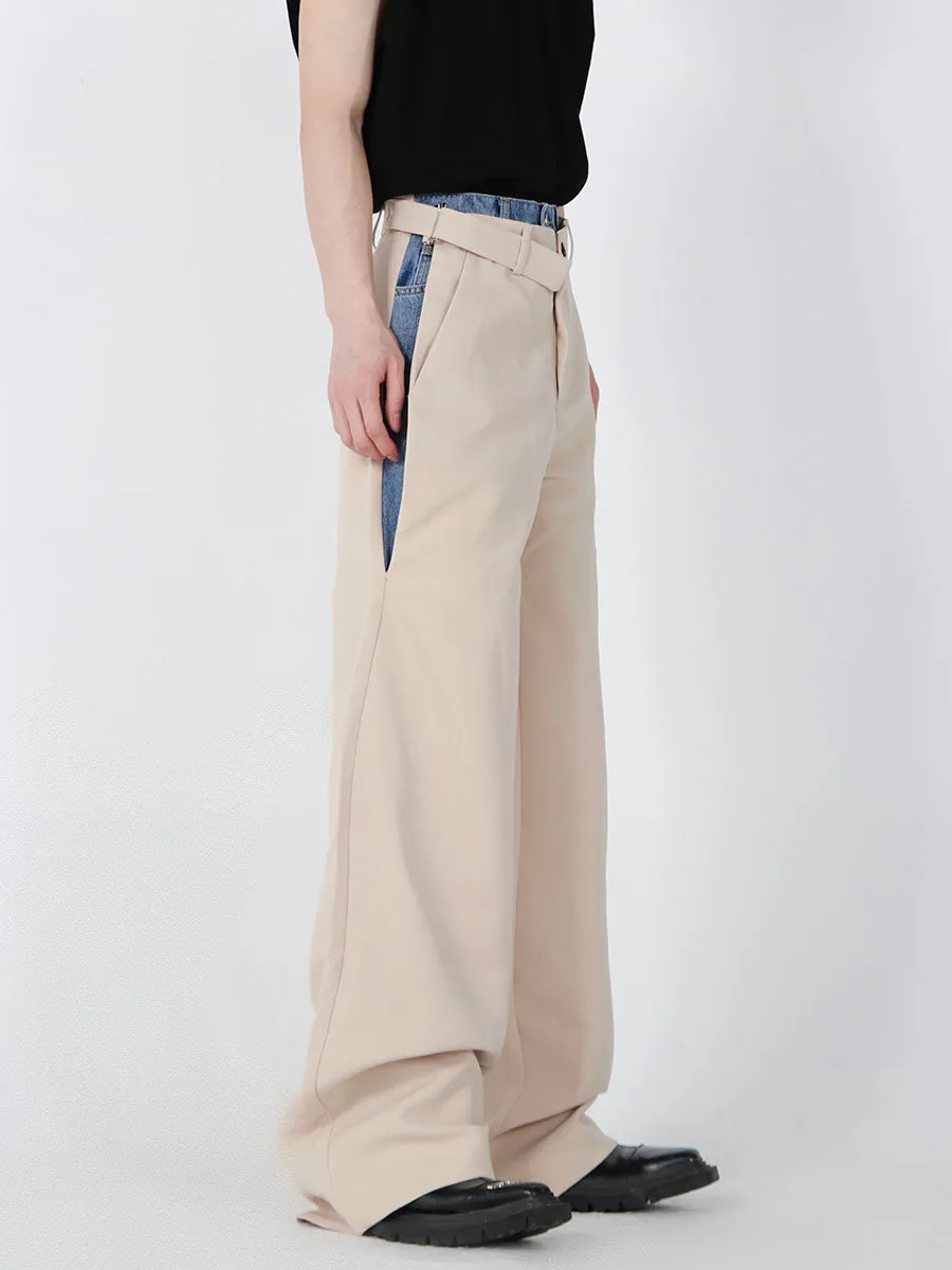 【24s January.】Drapey Loose Pants with Patchwork Design