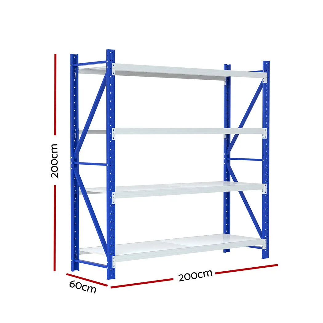 2Mx2M Warehouse Shelving Garage Rack - Blue & Grey