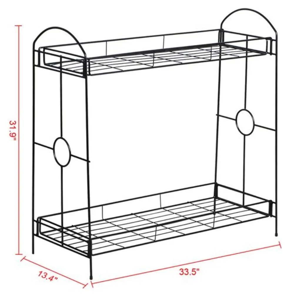 32 inches 2-Tier Metal Plant Stand