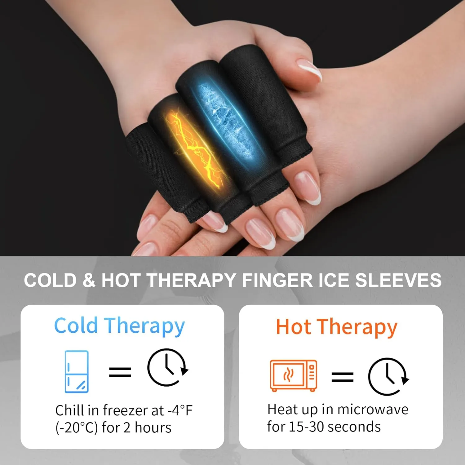 4 Packs Finger Ice Sleeves