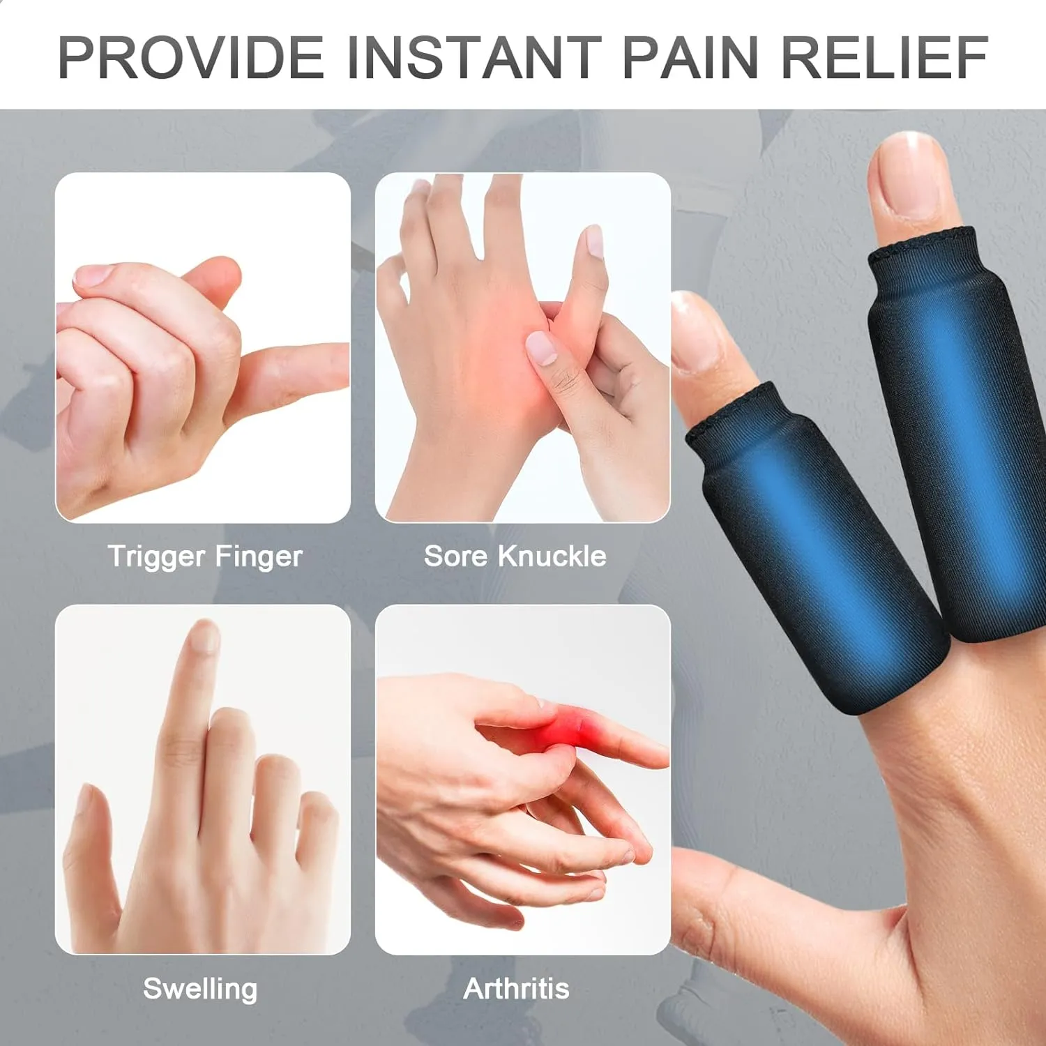 4 Packs Finger Ice Sleeves