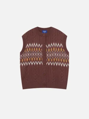 Aelfric Eden Twist Fair Isle Sweater Vest