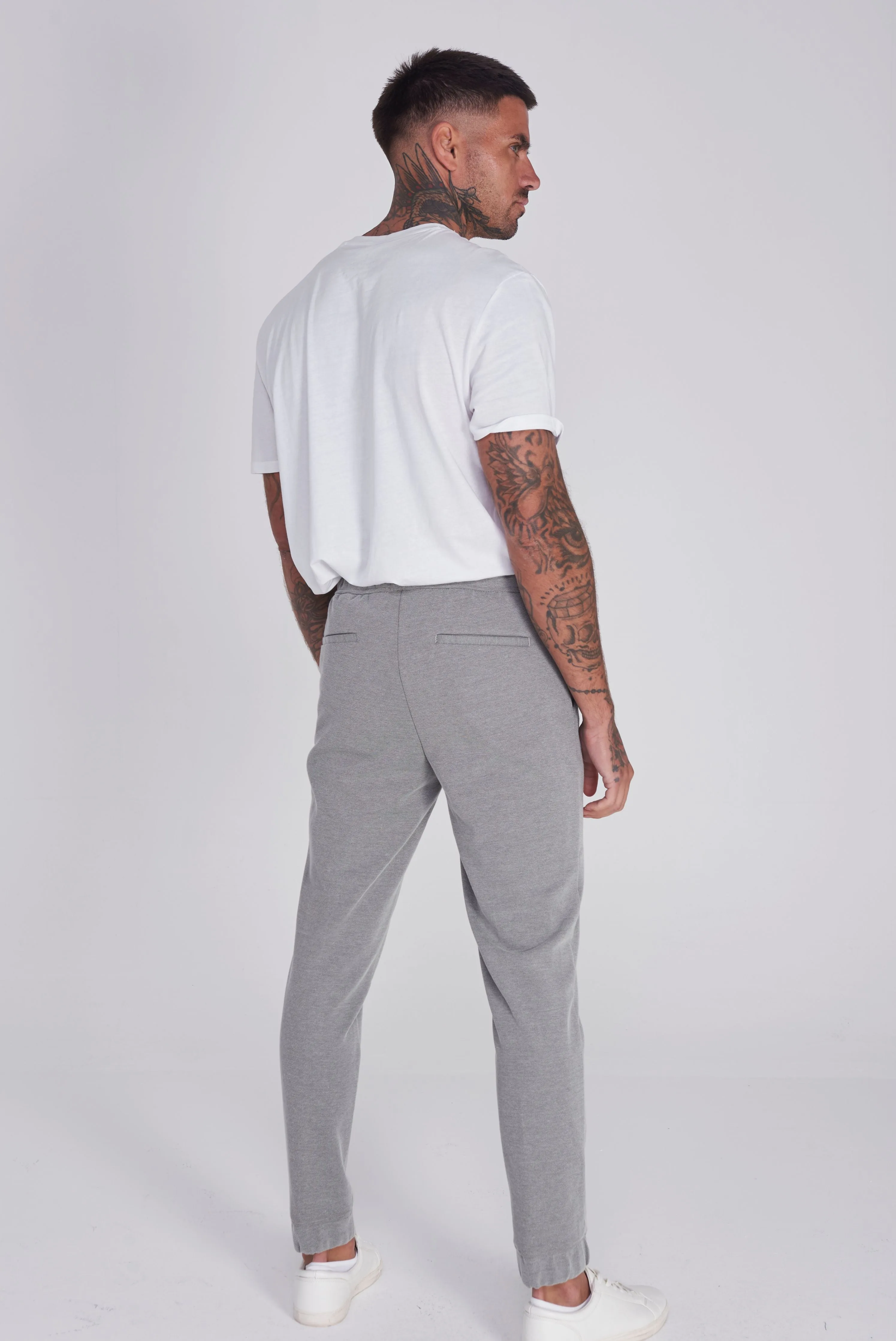 Alacante Cotton Trouser in Charcoal