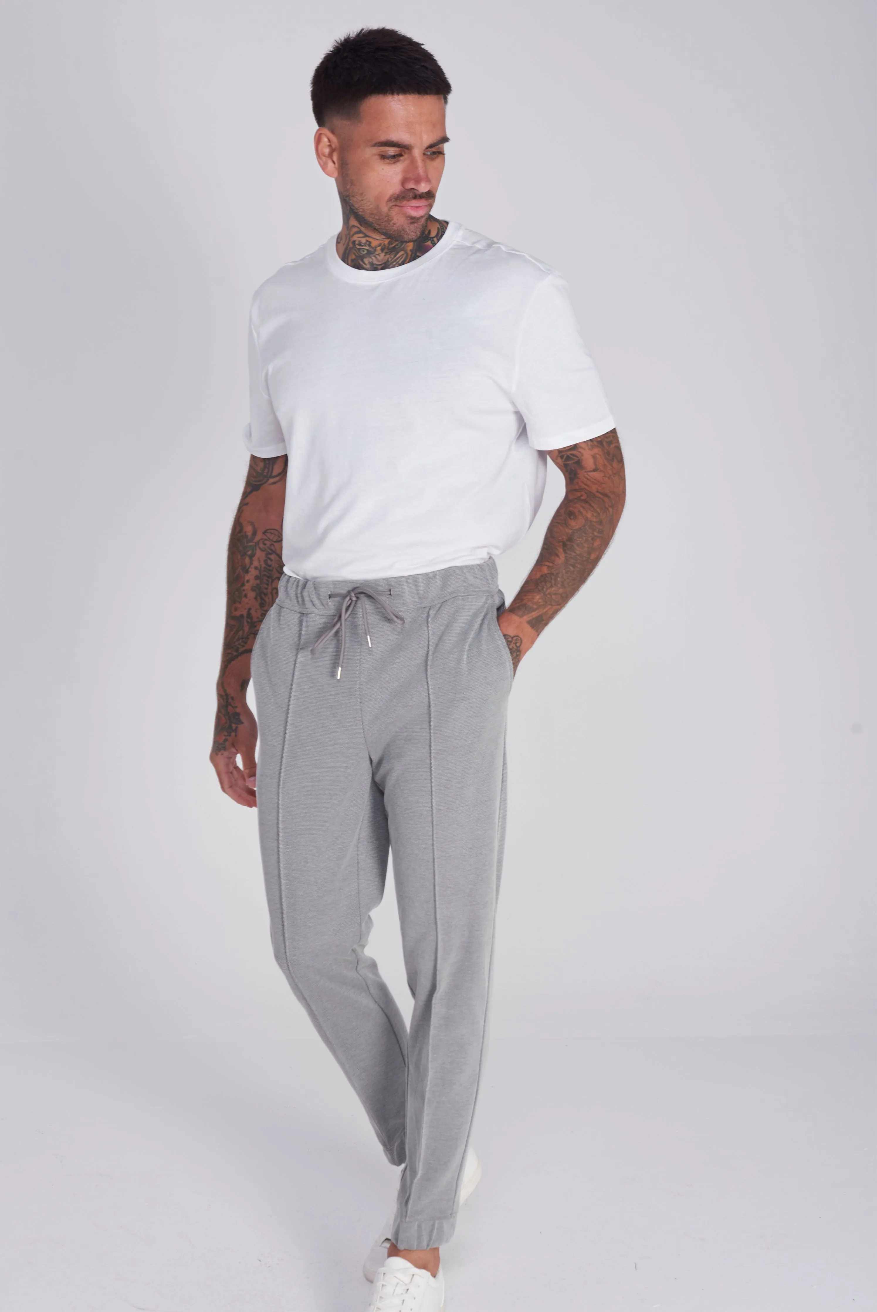 Alacante Cotton Trouser in Charcoal