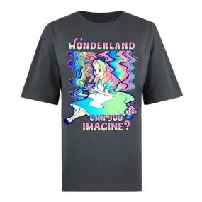 Alice In Wonderland Womens/Ladies Trip Oversized T-Shirt