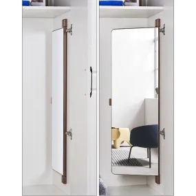 Aluminum Alloy Frame Closet Wardrobe Pull Out Mirror-Roseglod