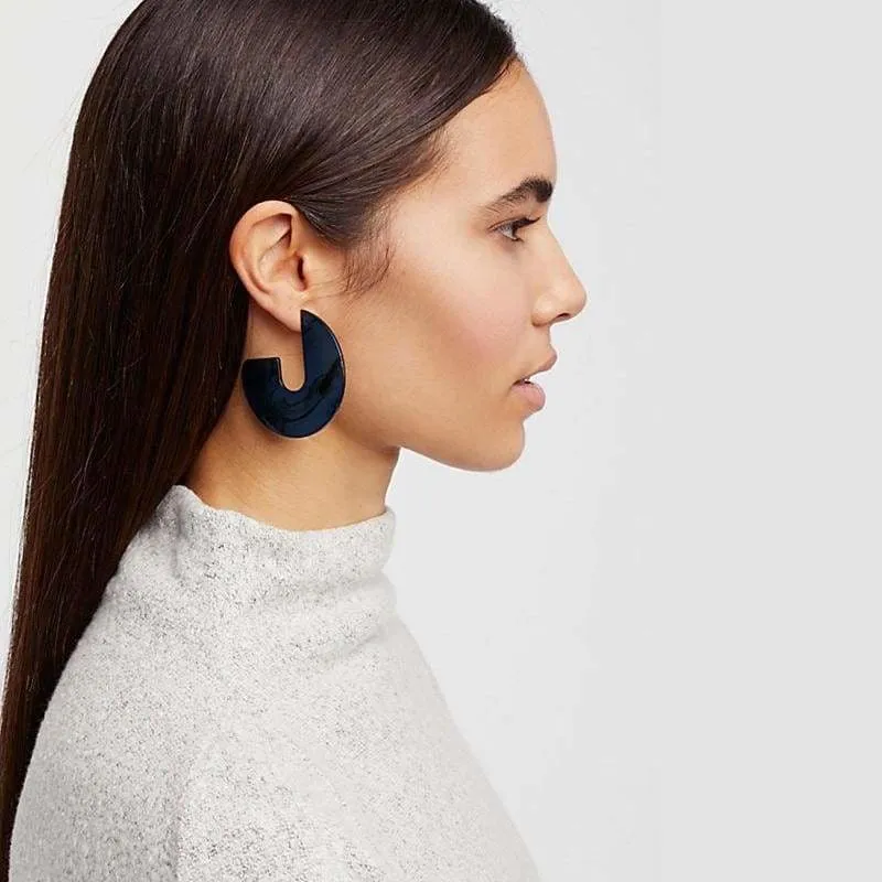 Amazing Resin hoop earrings