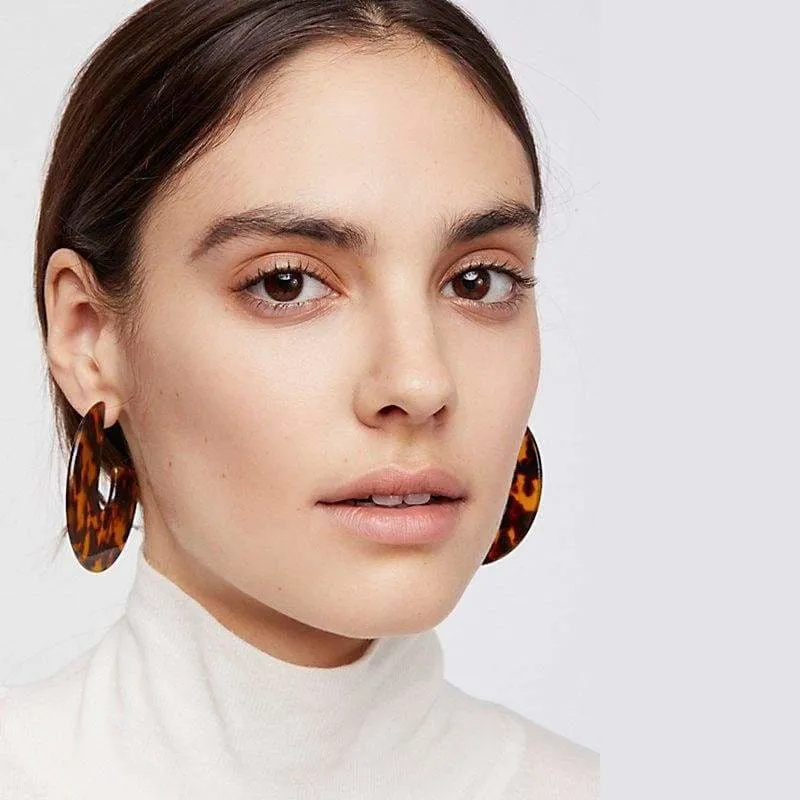 Amazing Resin hoop earrings