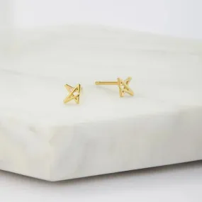 Amelia Stud Earring - 925 Sterling Silver - Gold