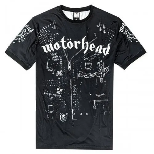 Amplified Mens Leather Vest Motorhead T-Shirt