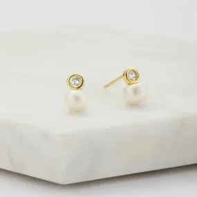 Aria Stud Earring - 925 Sterling Silver - Gold