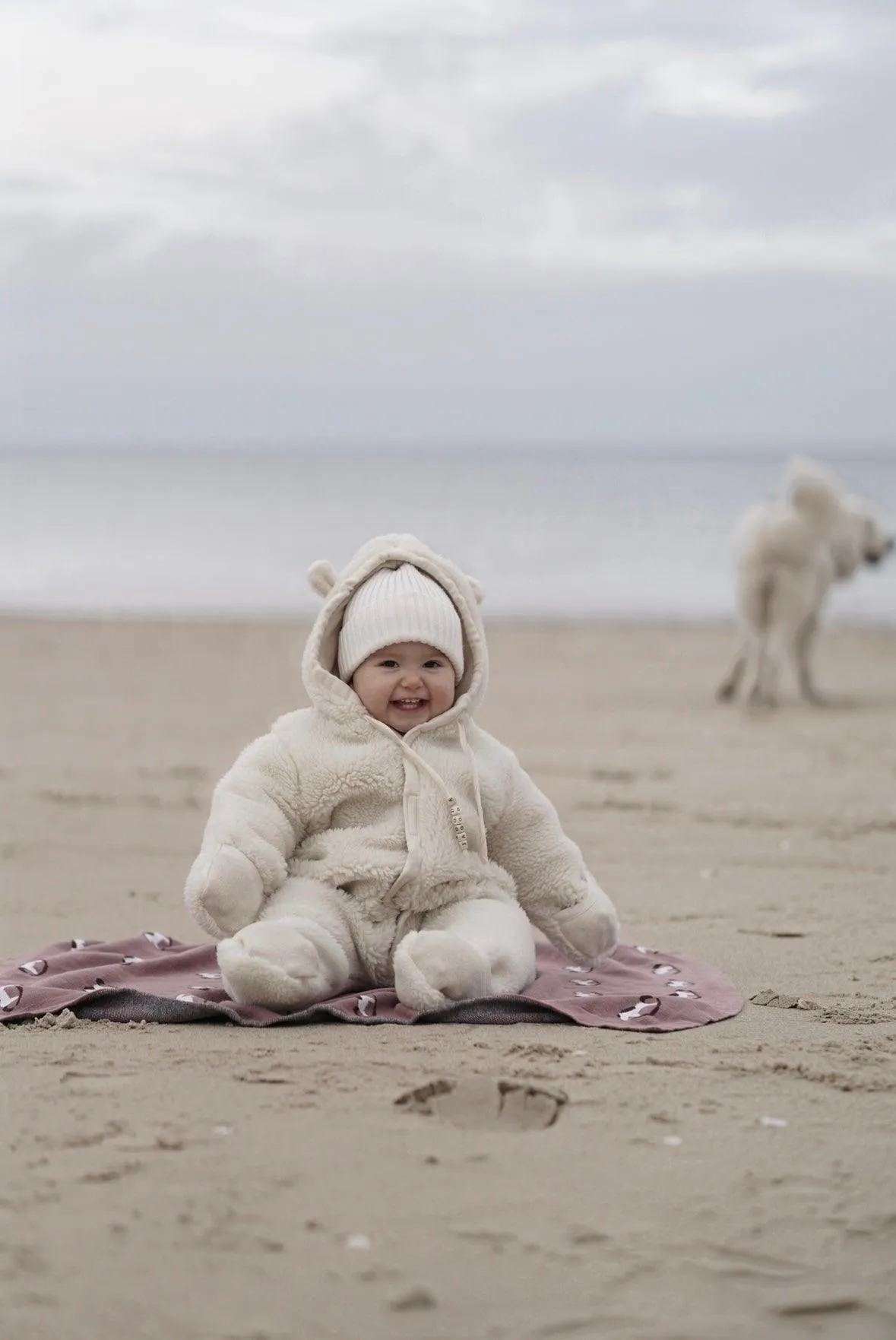 Baby/Kid Virgin Wool Overall - White