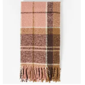 Barbour Tartan Boucle Scarf Chocolate Tartan