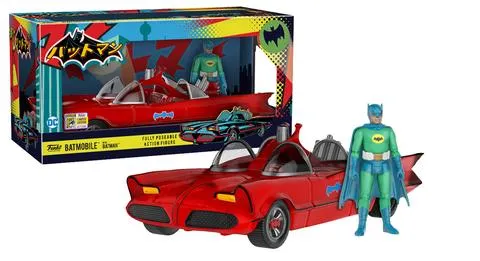 Batman w/ Red Batmobile Action Figure (Green) - 2017 SDCC Exclusive /1500 made [Condition: 7.5/10]