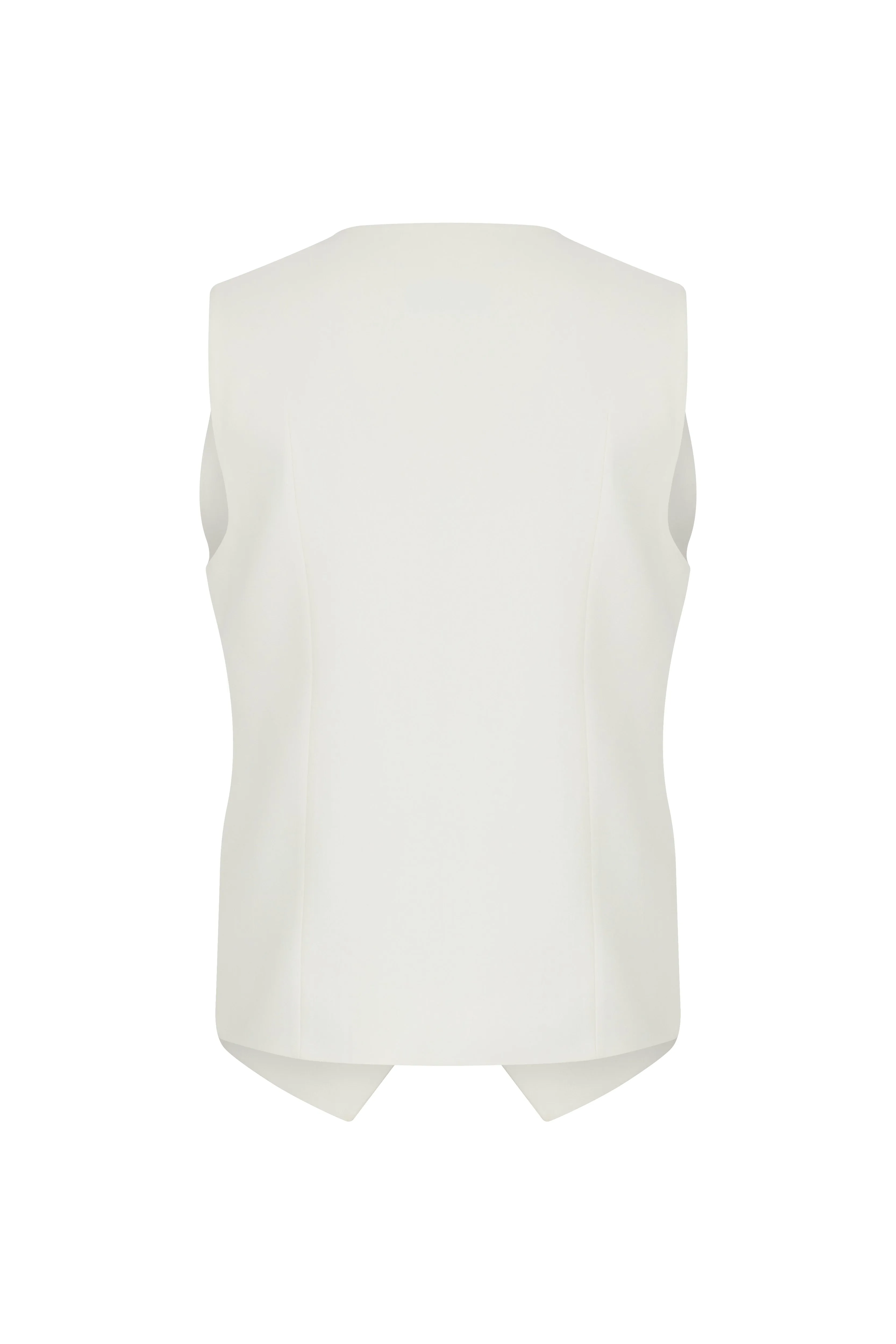 Bea Crepe Vest in Blanche