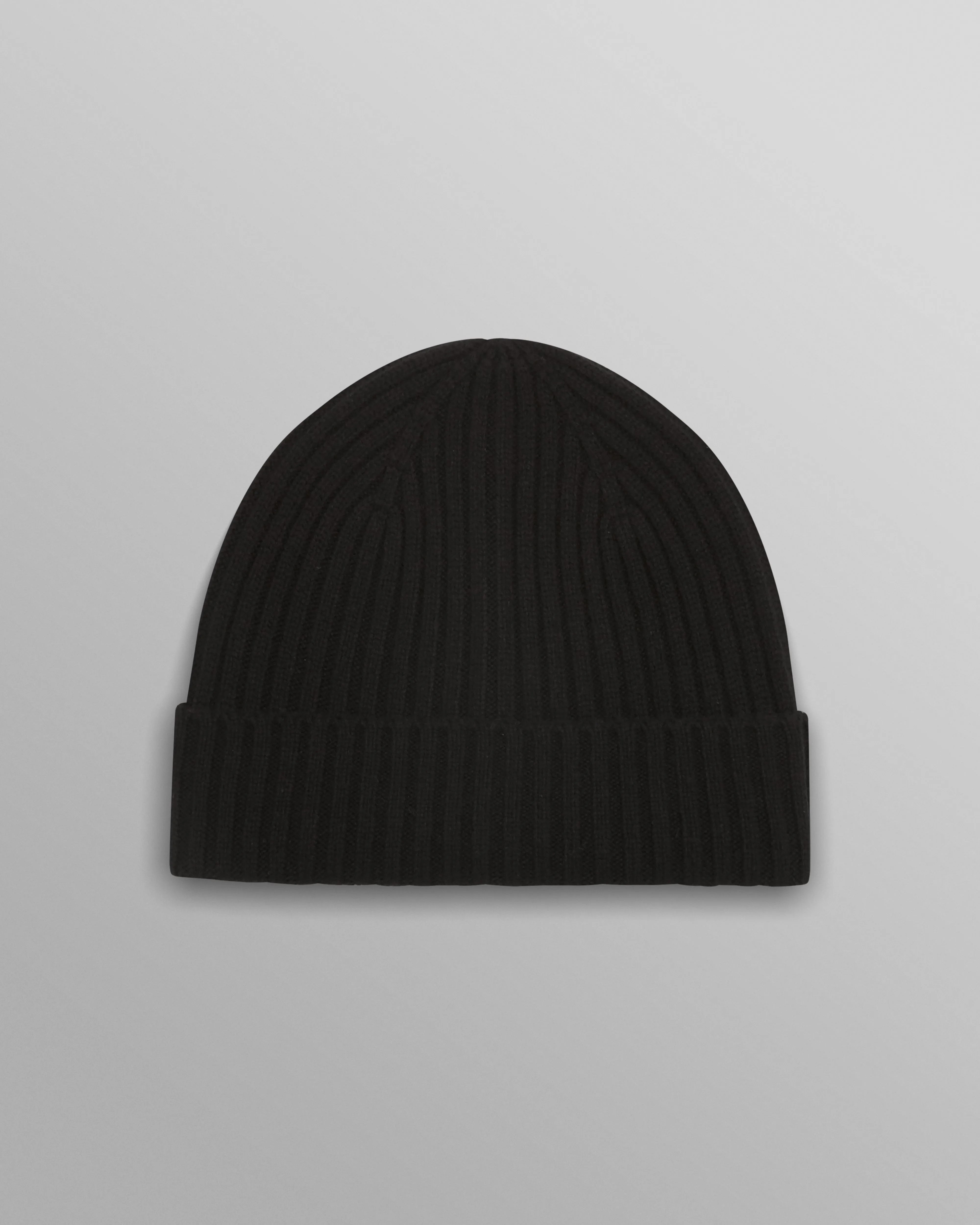 Belvoir - Black Wool Fisherman Beanie