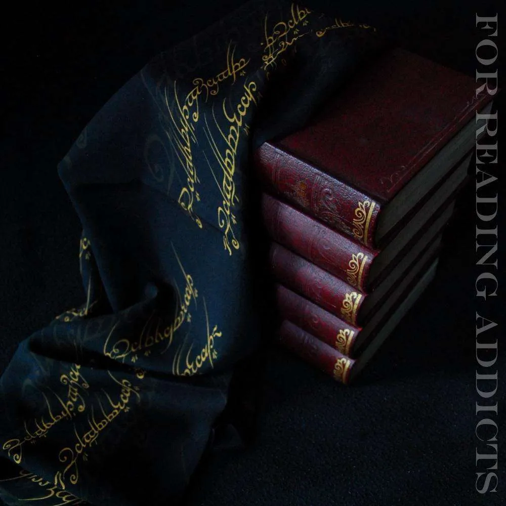 Black Lord of the Rings Handmade Infinity Scarf Limited Edition