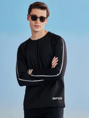 Black Technical Full Sleeve Urban T-Shirt