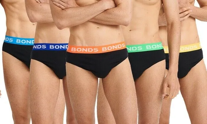 Bonds Mens 10 Pairs Hipster Cotton Underwear Mens Briefs Pairs