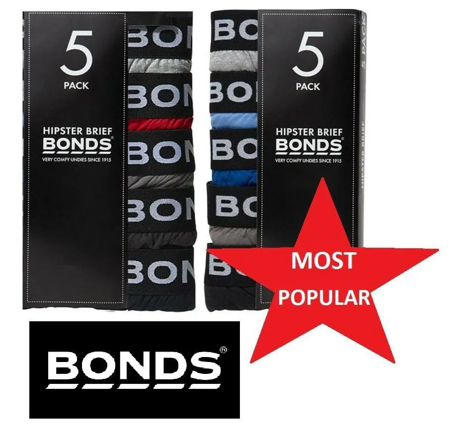 Bonds Mens 20 Pairs Hipster Cotton Underwear Mens Briefs Pairs