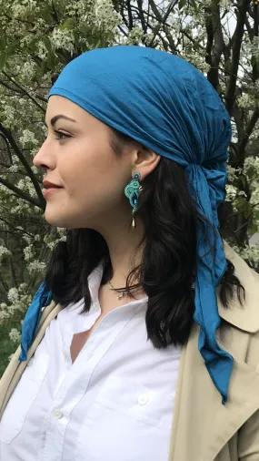 Breathable Hemp Pre Tied Head Scarf | Gift Hair Scarf  Made From Sustainable Hemp Fabric Made in USA