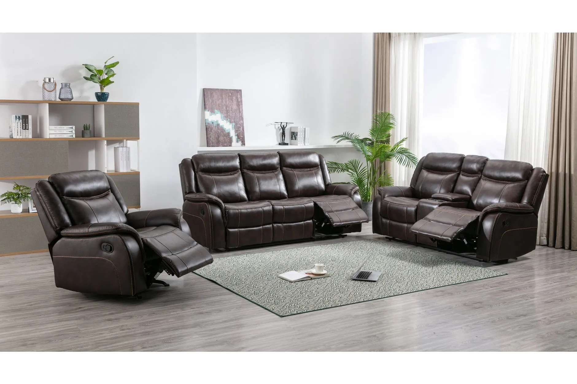 Brown Paxton Reclining Living Set