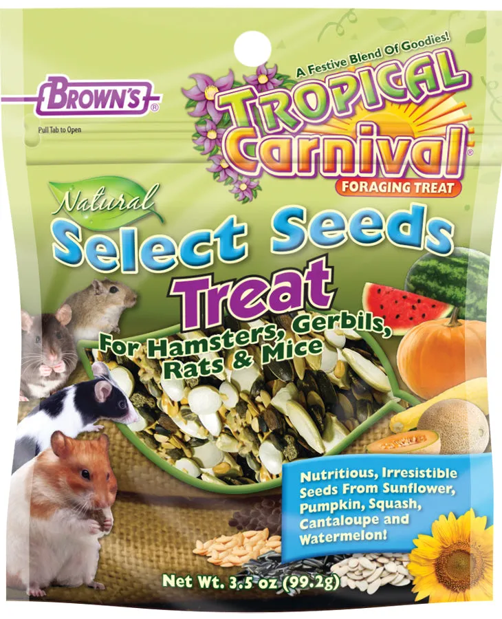 Brown's Tropical Carnival Natural Select Seeds Small Animal Treats 3.5 oz