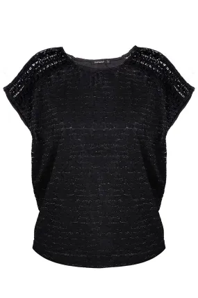 C BLOCK STEFANIA Black Lace Top