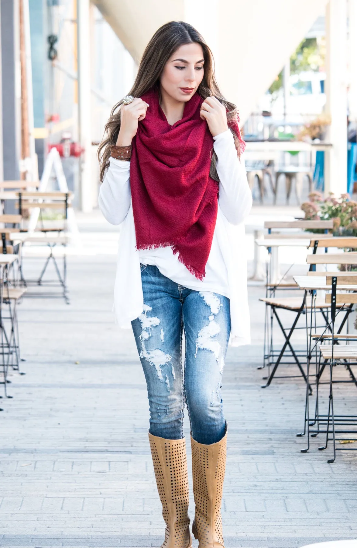 Cashmere Blend Blanket Scarf