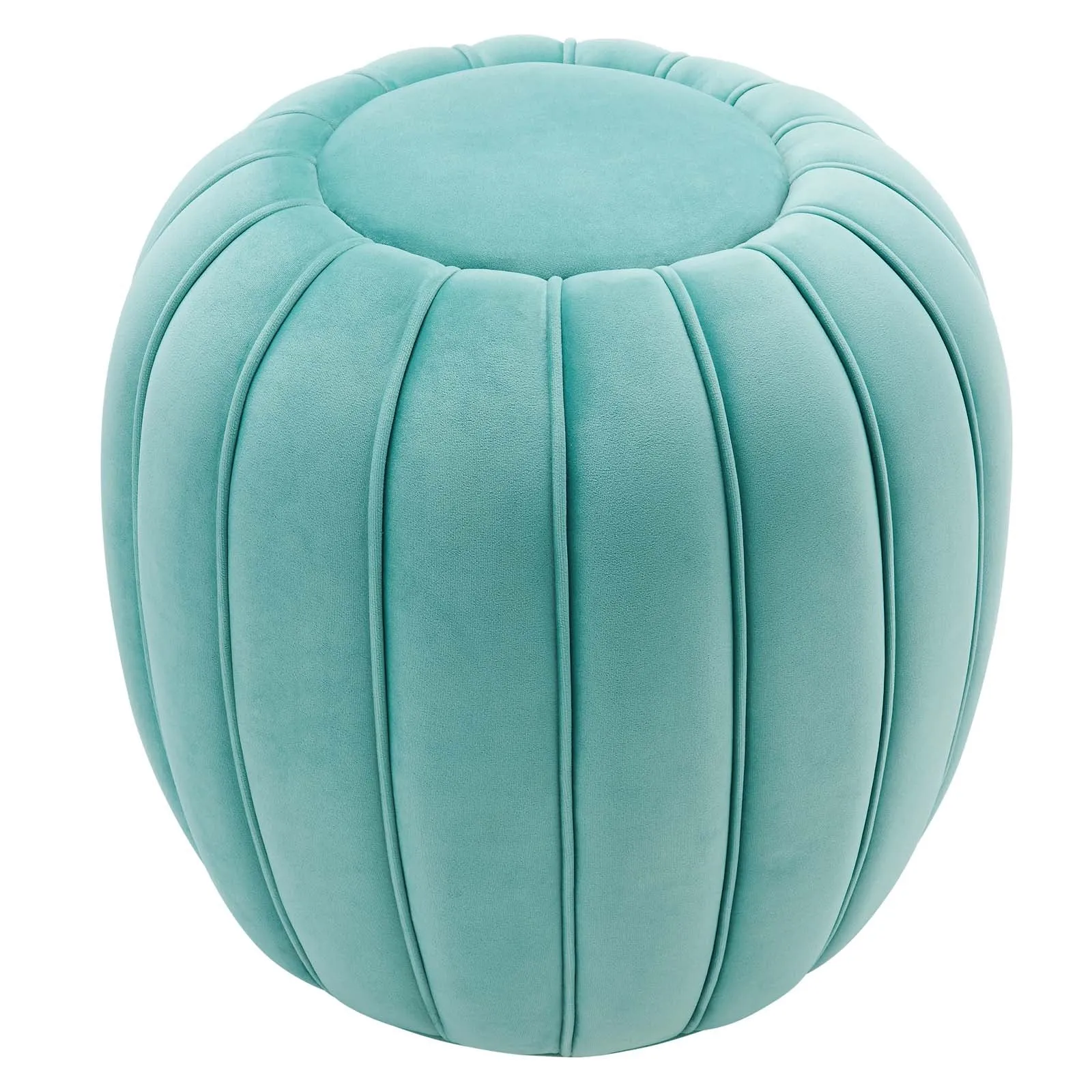 Celebrate Channel Tufted Performance Velvet Ottoman Mint EEI-5034-MIN