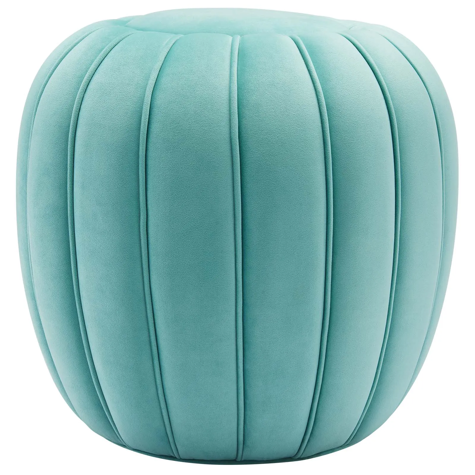 Celebrate Channel Tufted Performance Velvet Ottoman Mint EEI-5034-MIN