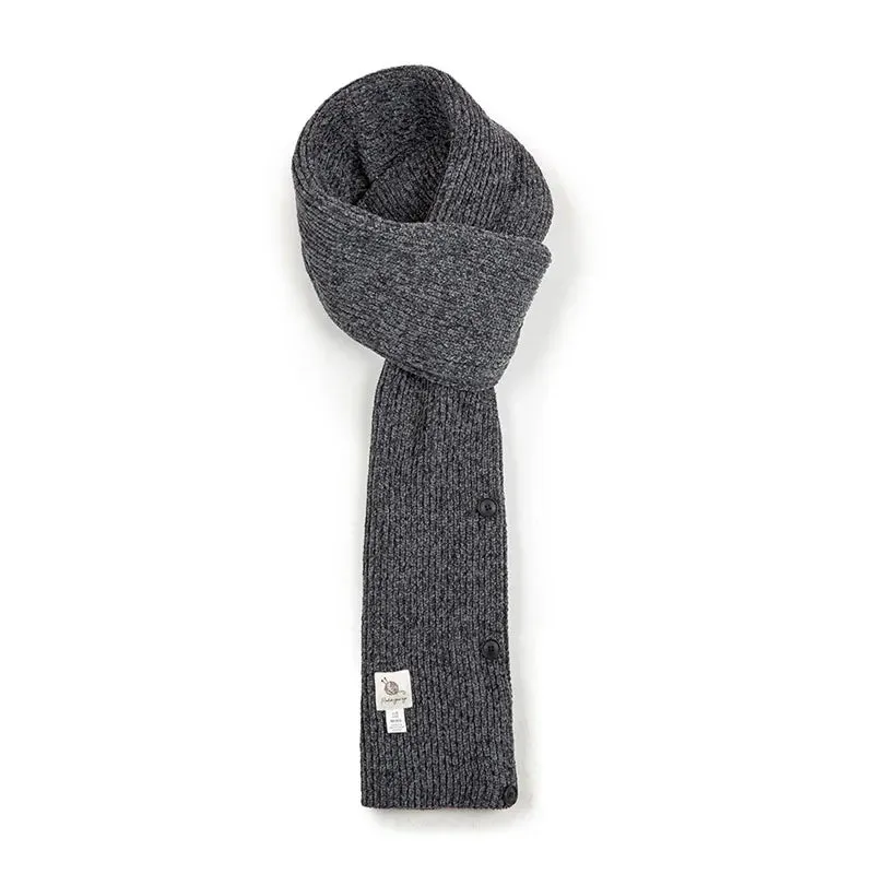 Chenille Multifunctional Knitted Scarf Casual Grey Warm Waistcoat Men's Designer Scarves