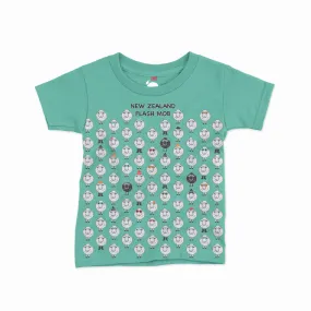 Childrens New Zealand T Shirt - Sheep Flash Mob