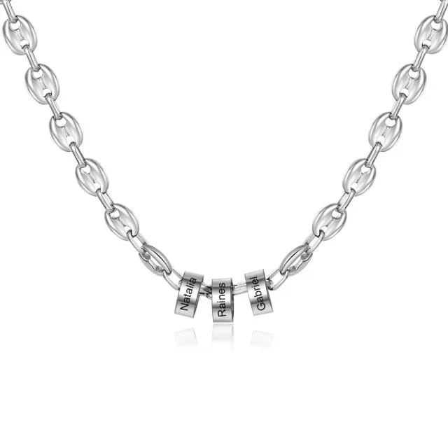 Classic Stainless Steel Bean Chain