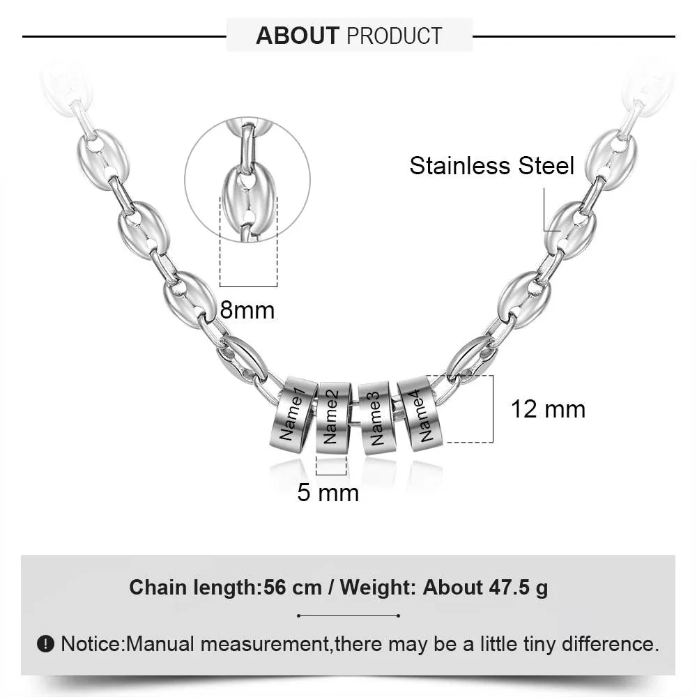 Classic Stainless Steel Bean Chain