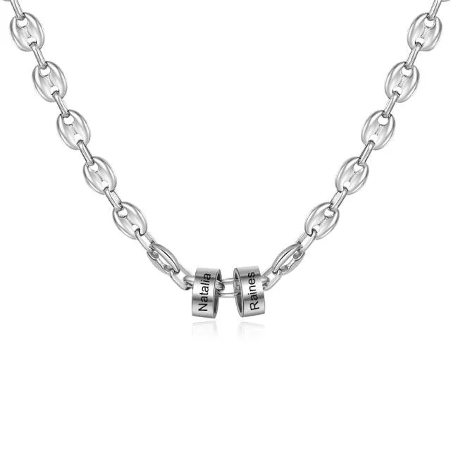 Classic Stainless Steel Bean Chain