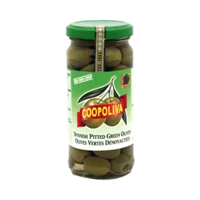 COOPOLIVA PITTED GREEN OLIVES 114G