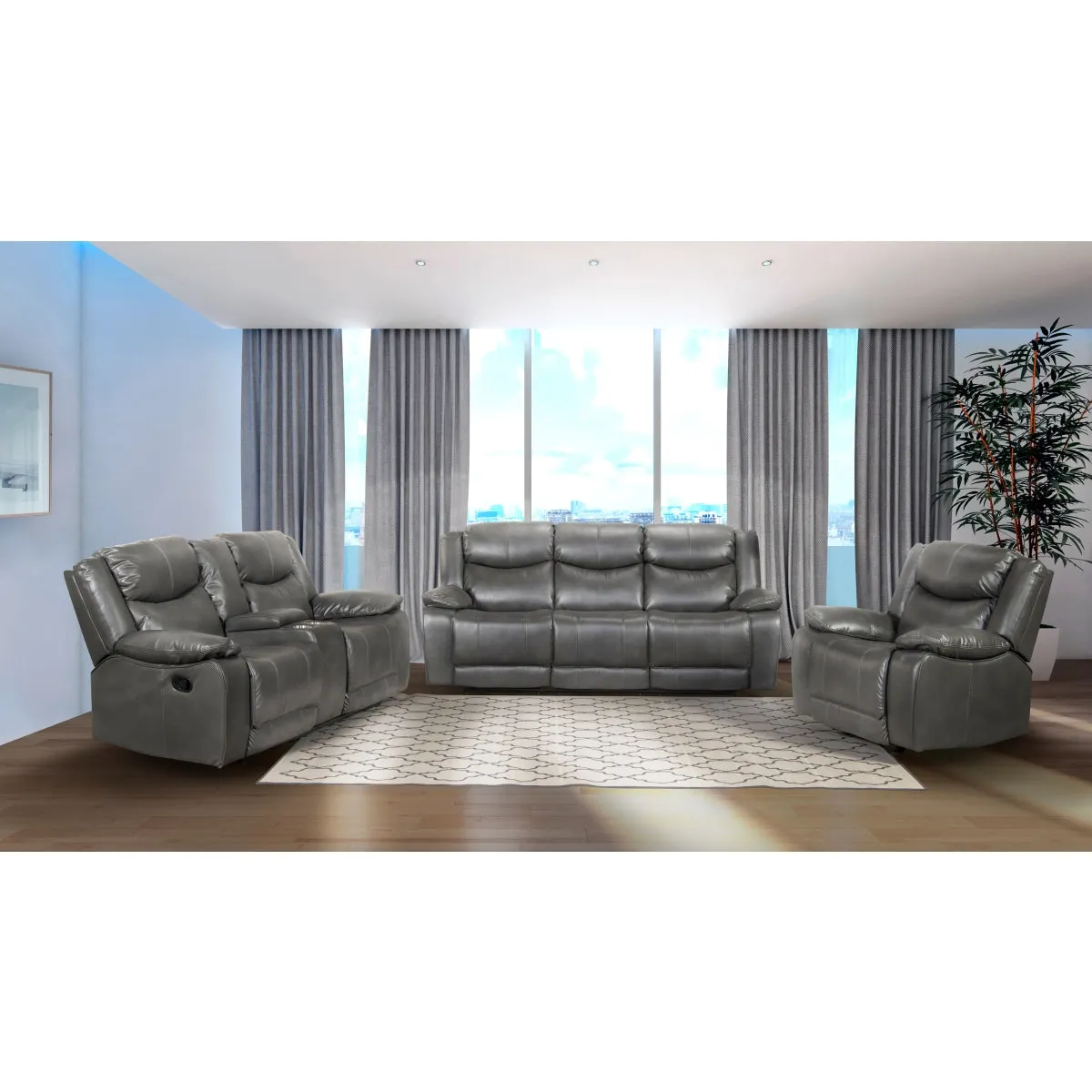 CozyComfort Reclining Loveseat with Center Console