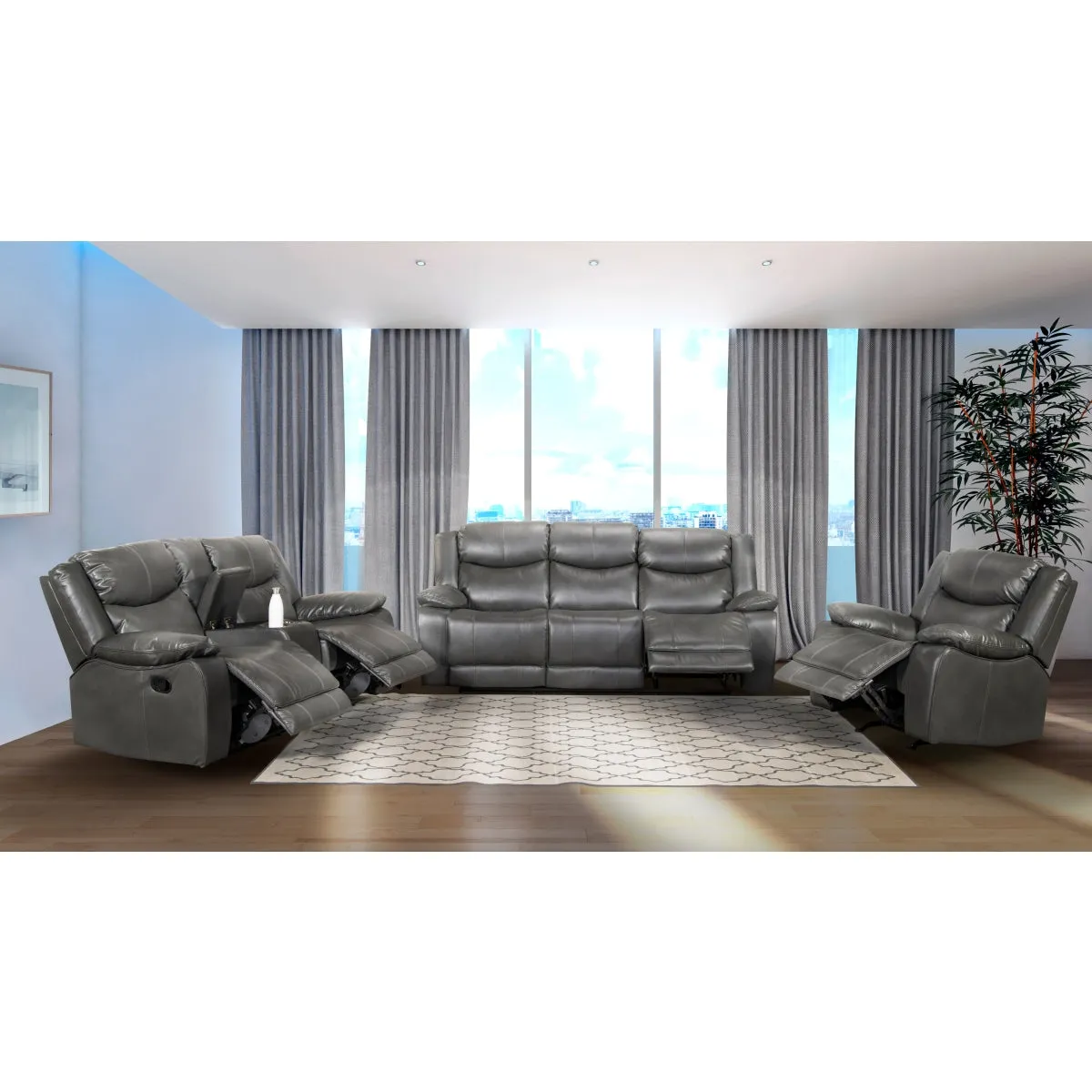 CozyComfort Reclining Loveseat with Center Console