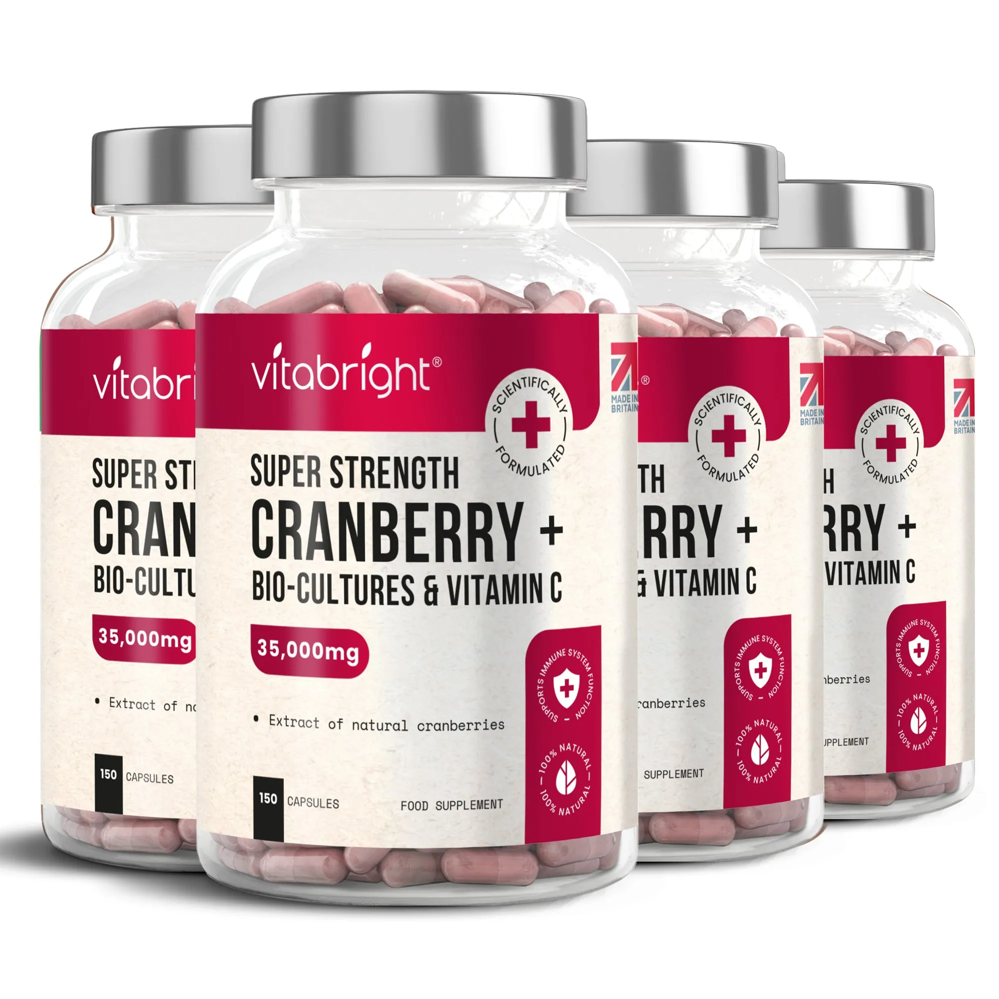 Cranberry Probiotic Complex - 3-in-1 Supplement for UTIs - 75-day supply